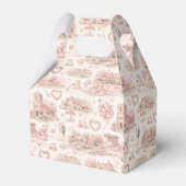 Blush Pink English Village Wedding Watercolor  フェイバーボックス (裏面サイド)