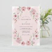 Blush Pink Ethereal Romance Wedding 招待状 (スタンド正面)