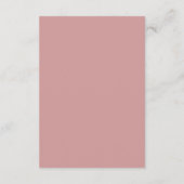 Blush Pink Eucalyptus QR Code Wedding RSVP  エンクロージャーカード (裏面)