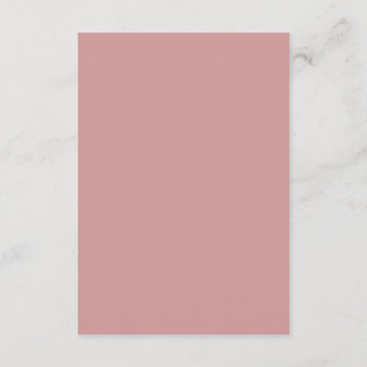 Blush Pink Eucalyptus QR Code Wedding RSVP エンクロージャーカード (裏面)