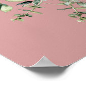 Blush Pink Eucalyptus Wedding Welcome  ポスター (角)