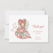 Blush Pink Fairy Whimsy 2nd Birthday Thank You  サンキューカード (正面)