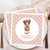 Blush Pink Fairy Whimsy 6th Birthday Party Napkins