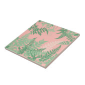 Blush Pink Fern Leaf Botanical Sage Green Modern タイル (側面)