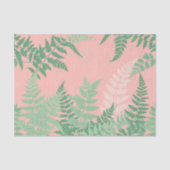 Blush Pink Fern Leaf Botanical Sage Green Modern  薄葉紙 (正面)