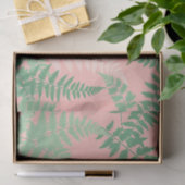 Blush Pink Fern Leaf Botanical Sage Green Modern  薄葉紙 (ギフト)