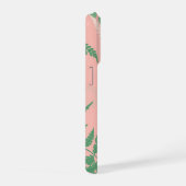 Blush Pink Fern Leaf Botanical Sage Green Modern  iPhoneケース (右側面)