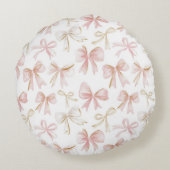 Blush Pink Floral  ラウンドクッション (裏面)