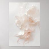 Blush Pink Floral Abstract Art Print | Soft Petal ポスター (正面)