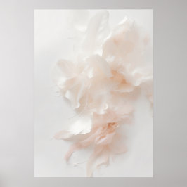 Blush Pink Floral Abstract Art Print | Soft Petal  ポスター