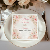 Blush Pink Floral Baby in Bloom Garden スタンダードカクテルナプキン