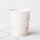 Blush Pink Floral Baby in Bloom Garden 紙コップ (裏面)
