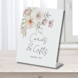Blush Pink Floral Bridal Shower Cards Gifts  台座サイン