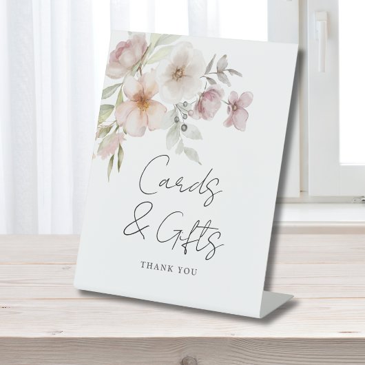 Blush Pink Floral Bridal Shower Cards Gifts  台座サイン