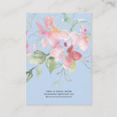 Blush Pink Floral Earring Display Holder Card 名刺 (裏面)
