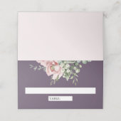 Blush Pink Floral Eucalyptus Dusty Purple Wedding プレイスカード (外部開封)