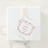 Blush Pink Floral Frame Baptism フェイバータグ (インサイチュ)