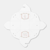 Blush Pink Floral Frame Baptism Take Out フェイバーボックス (折り畳みなし)