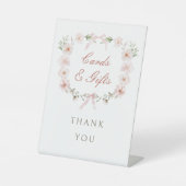 Blush Pink Floral Frame Cards & Gifts 台座サイン (正面)