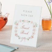 Blush Pink Floral Frame Guest Book 台座サイン (インサイチュ)