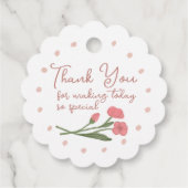 Blush Pink Floral Garden Whimsical Hand Painted フェイバータグ (裏面)