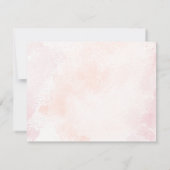 Blush Pink Floral Geometric Wedding RSVP Card 招待状 (裏面)