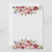 Blush Pink Floral Gold Arch Wedding Invitation 招待状 (裏面)