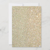 Blush Pink Floral Gold Sparkles Engagement Party 招待状 (裏面)