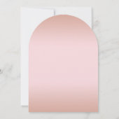 Blush Pink Floral Gold Tiara Quinceanera Arch 招待状 (裏面)