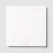 Blush Pink Floral Line Art Wedding Guest Book ゲストブック (裏面)