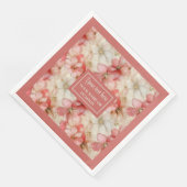 Blush Pink Floral Napkin Elegant Wedding Tableware (コーナー)
