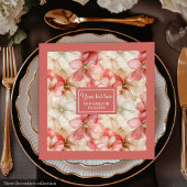 Blush Pink Floral Napkin Elegant Wedding Tableware
