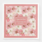 Blush Pink Floral Napkins Elegant Wedding Gift (正面)