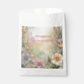 Blush Pink Floral Quinceanera Celebration フェイバーバッグ (正面)