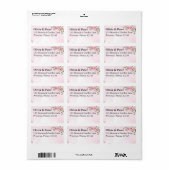 Blush Pink Floral Return Address Label ラベル (フルシート)