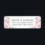 Blush Pink Floral Rustic Wedding Return Address ラベル<br><div class="desc">Designed to coordinate with the Blush Pink and Rose invitation suite,  this return address label features blush pink roses and peonies and white magnolias and cherry blossoms..</div>