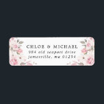 Blush Pink Floral Rustic Wedding Return Address ラベル<br><div class="desc">Designed to coordinate with the Blush Pink and Rose invitation suite,  this return address label features blush pink roses and peonies and white magnolias and cherry blossoms..</div>