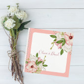 Blush Pink Floral Wedding Guest Book ノートブック