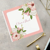 Blush Pink Floral Wedding Guest Book ノートブック