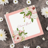 Blush Pink Floral Wedding Guest Book ノートブック