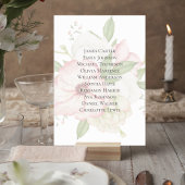 Blush Pink Floral Wedding Table Number Card テーブルナンバー
