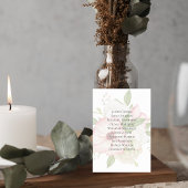 Blush Pink Floral Wedding Table Number Card テーブルナンバー