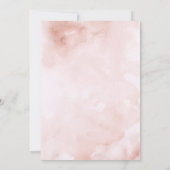 Blush Pink Floral Wreath Wedding Save The Date  招待状 (裏面)