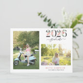Blush Pink Floral Year Graduation Announcement 招待状 (スタンド正面)