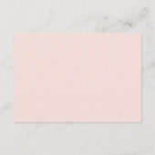 Blush Pink Flowers and Bow Flat Place Card (裏面)