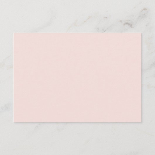 Blush Pink Flowers and Bow Flat Place Card (裏面)