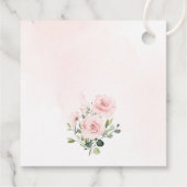 Blush Pink Flowers, Greenery, Boho, Floral Baptism フェイバータグ (裏面)