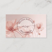 Blush Pink Flowers Logo 名刺 (正面)