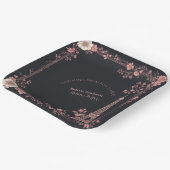 Blush Pink French Miss to Mrs Bridal Shower Paris  ペーパープレート (傾斜あり)