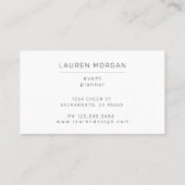 blush pink full moon elegant Business Card 名刺 (裏面)